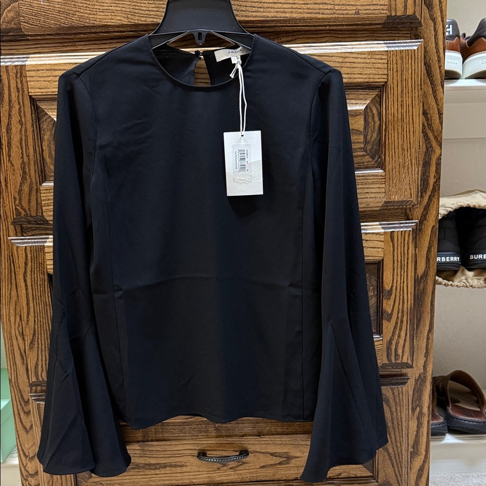 Frame Denim Black Blouse